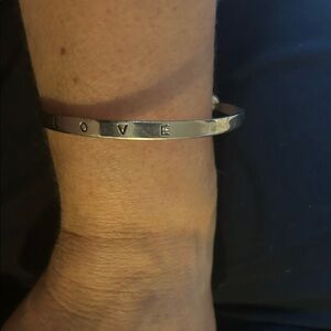 Silver 'LOVE' Bangle Bracelet